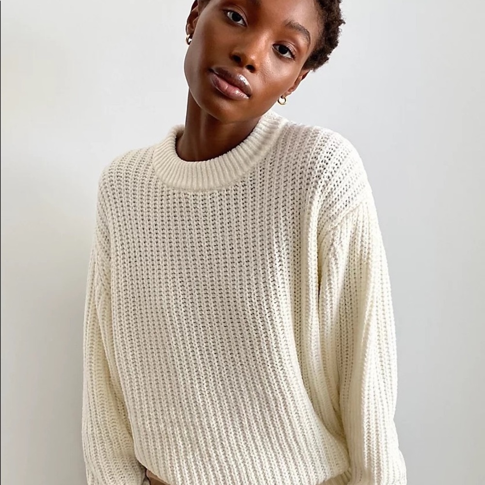 Aritzia chenille cream sweater